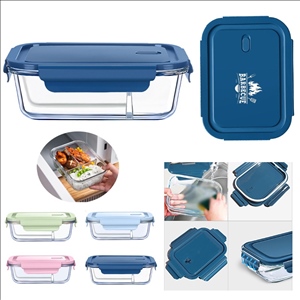 960ml Rectangle Glass Food Storage Containers with Lids